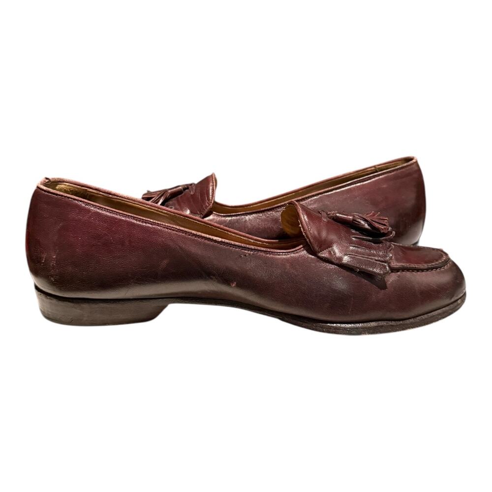 Cole Haan Bragano Burgundy Leather Tasseled Loafers Men's Shoes Size 10 M - Picture 9 of 10